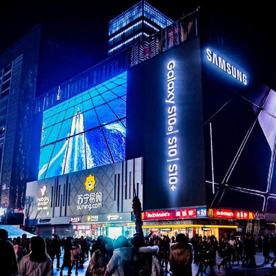 Commercial P10 LED Display Cabinet 128×72 Resolution For Outdoor