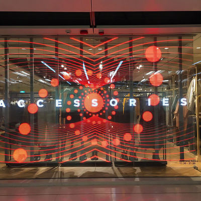 P25 Shopping Mall LED Display , Transparent LED Panels 1000×1000mm Waterproof IP65