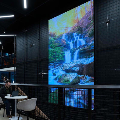 P15 creative transparent LED video wall 1000*500mm LMS-Mesh lightweight 8.5kg