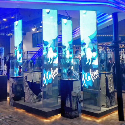 Transparent P50 Creative LED Display Screen 1000×1000mm With Aluminum Frame