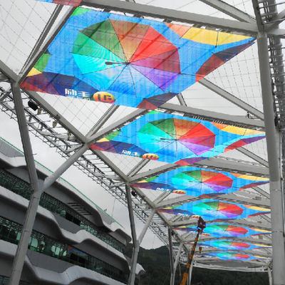 Commercial LED Display Transparent , SMD 3510 LED Screen P3.9 High Transparency