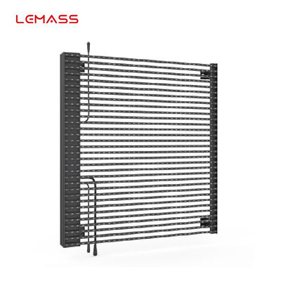 P15.6 DIP RGB Outdoor LED Display Cabinet Transparent 7000cd / Sqm Brightness