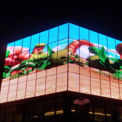 Commercial P25 Outdoor LED Display Cabinet IP65 Waterproof 7000cd/Sqm Brightness