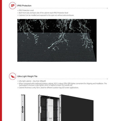 Fixed SMD P10 Full Color LED Display , Waterproof Outdoor LED Screen Panels